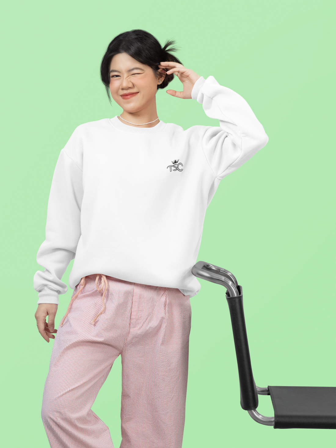 TSC Exclusive Embroidery Oversized Sweatshirt Tee